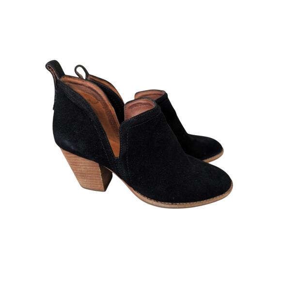 Jeffrey Campbell Rosalee Black Suede Ankle Boots Size 7.5